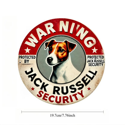 Vintage Jack Russell Security Sign
