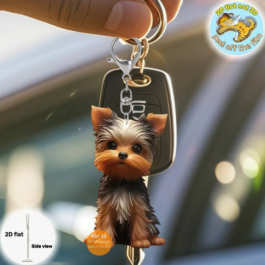 Porte-clés de luxe Yorkshire Terrier