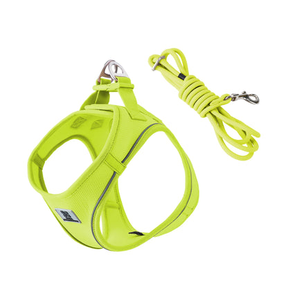 Reflective Mesh Dog Harness and Leash Set