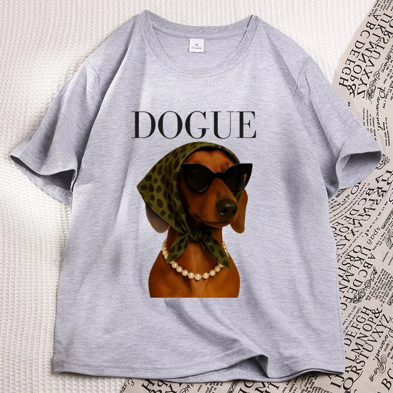Funny Dachshund "Dogue" T-Shirt