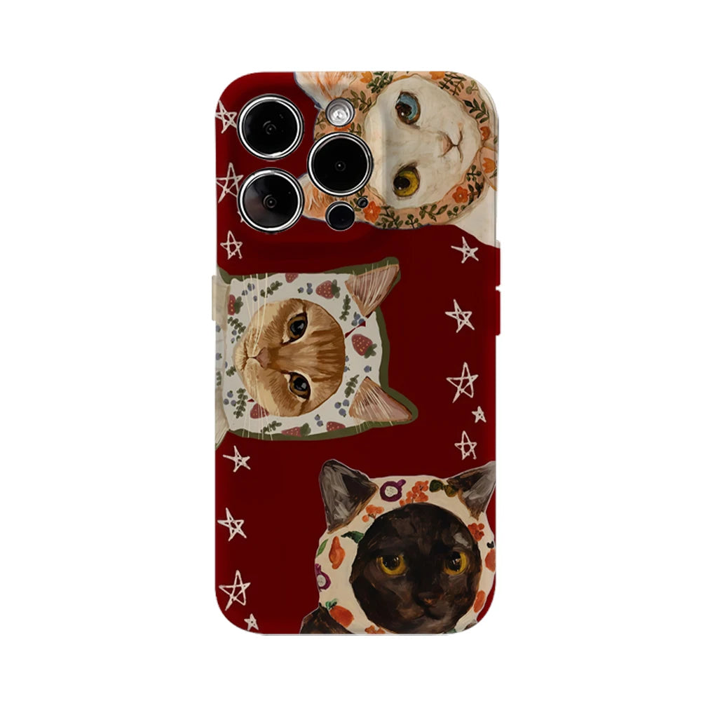 Cats in Bonnets iPhone Case