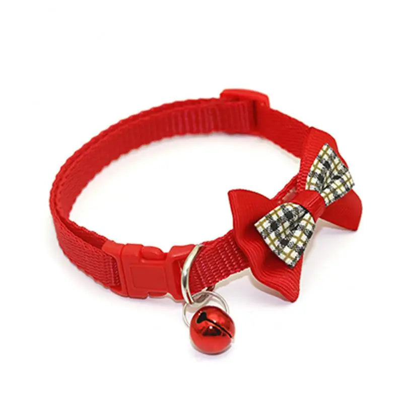 Plaid Bow Tie Pet Collar