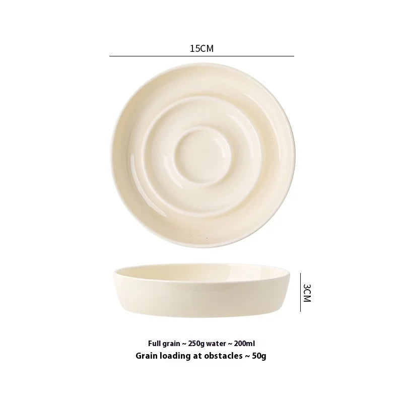 Ceramic Pet Slow-Feed Bowl