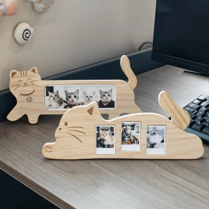 Cat Shape Photo Frame Wooden