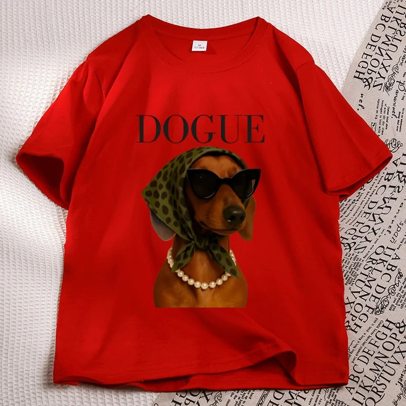 Funny Dachshund "Dogue" T-Shirt