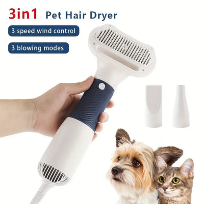 Escova secadora de cabelo para animais de estimação 3 em 1