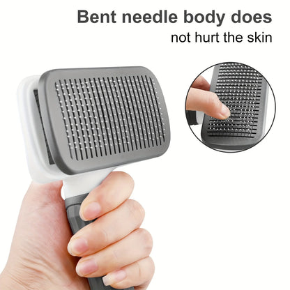 Brosse de toilettage autonettoyante pour animaux de compagnie