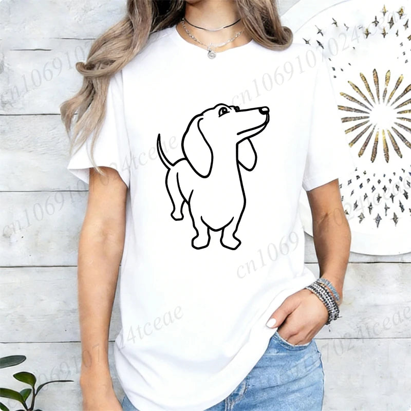 Dachshund Dog Print T-Shirt