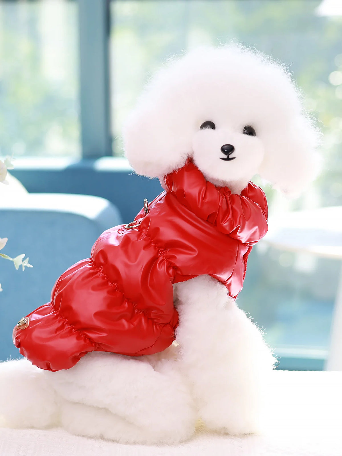 Puffer-Style Dog Jacket for Autumn and Winter