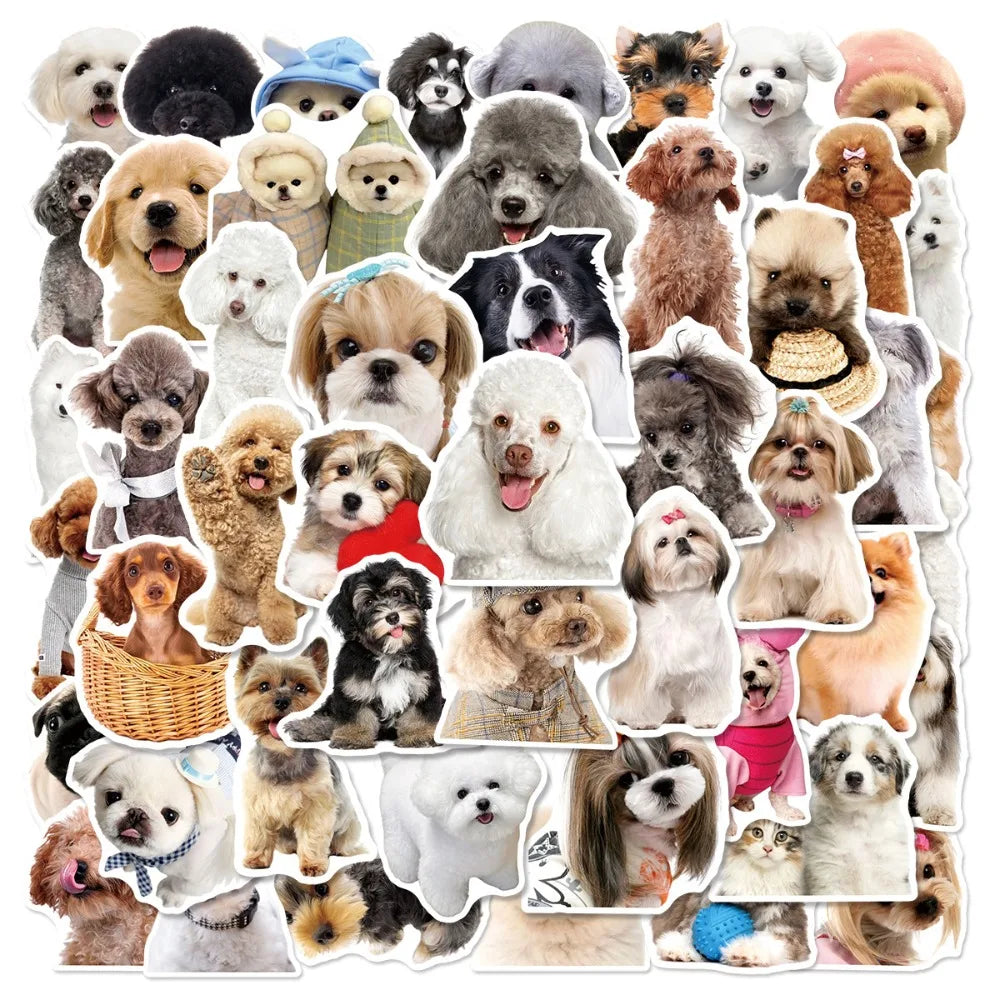 Cute Realistic Dog Stickers Pack