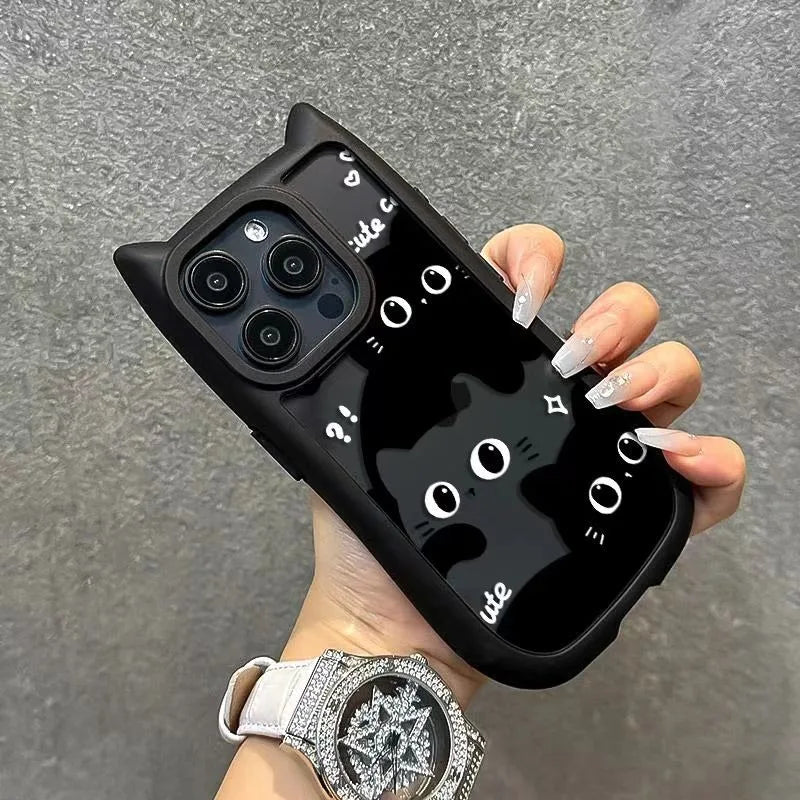Cute Black Cat Case For iPhone