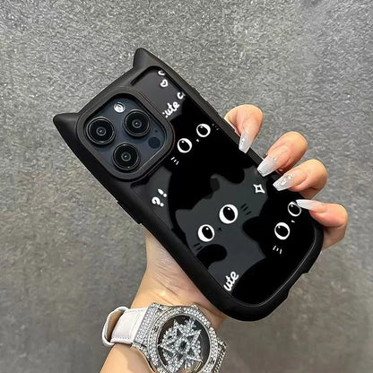 Cute Black Cat Case For iPhone