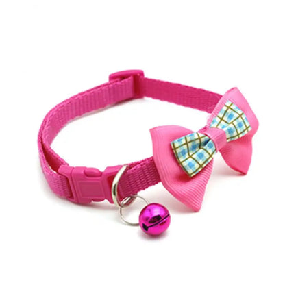 Plaid Bow Tie Pet Collar