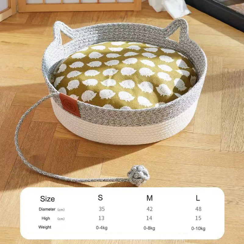 Kitten Basket Cotton Bed