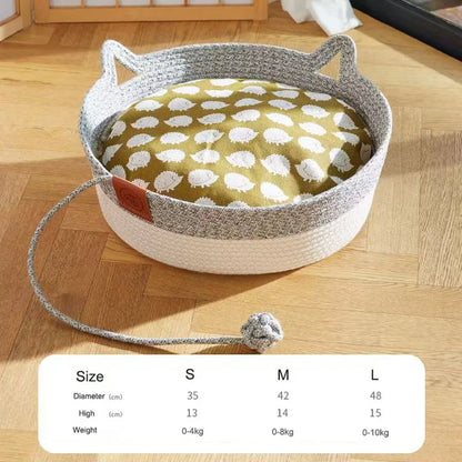 Kitten Basket Cotton Bed