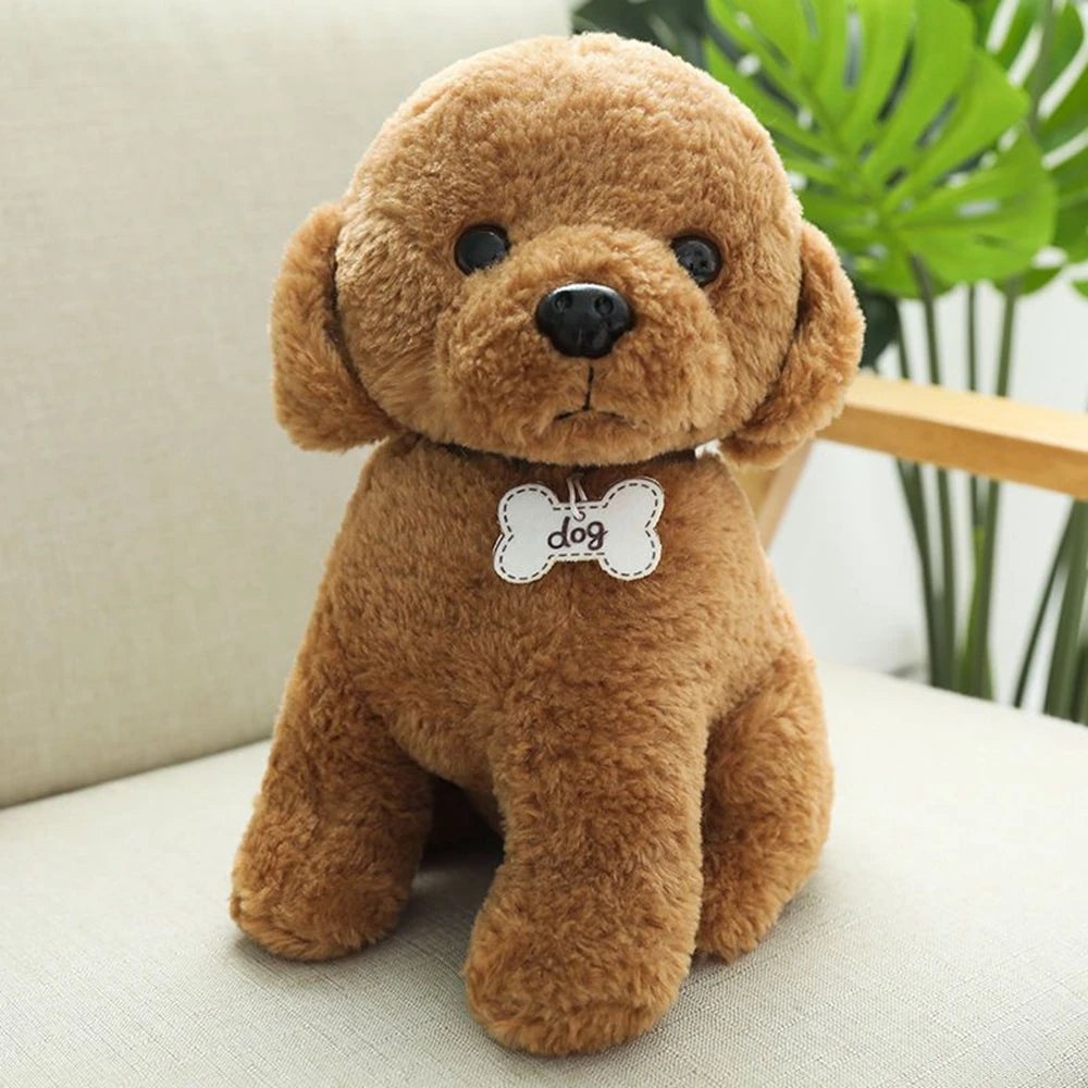 Premium Curly Brown Poodle Plush Toy