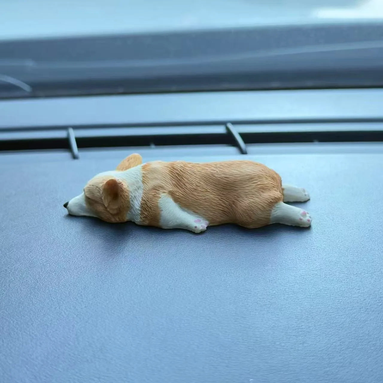 Sleeping Corgi Dashboard Figurine