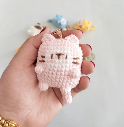 Porte-clés au crochet série chaton