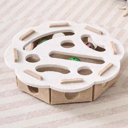 Pet Cat Puzzle Maze Holes Toy (Felt)
