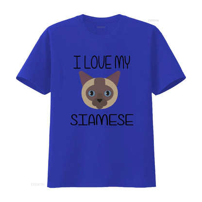Ich liebe mein siamesisches Katzen-T-Shirt