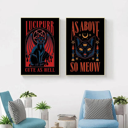 Cat Vintage Poster Tarot