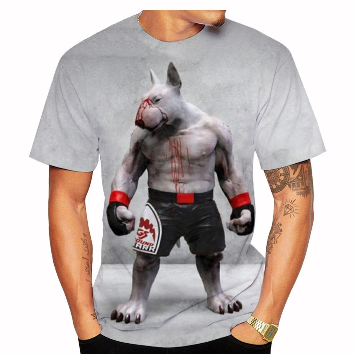 Áo thun phong cách đường phố Bull Terrier