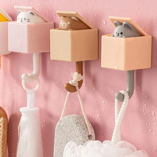 Cartoon Cat Hook Wall