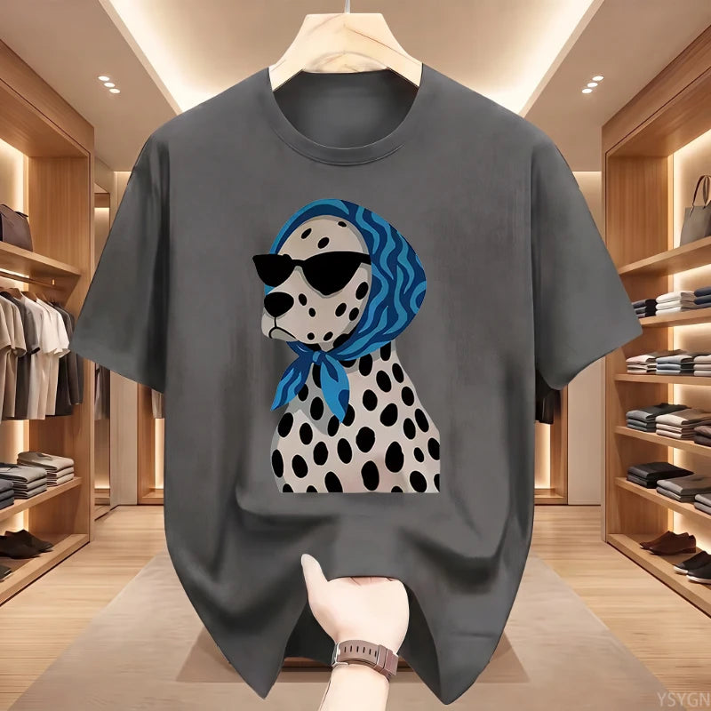 Summer Retro Dalmatian Print T-Shirt