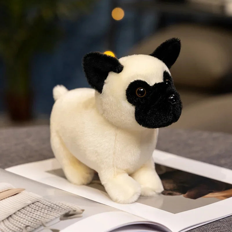 Black & White French Bulldog Plush Toy