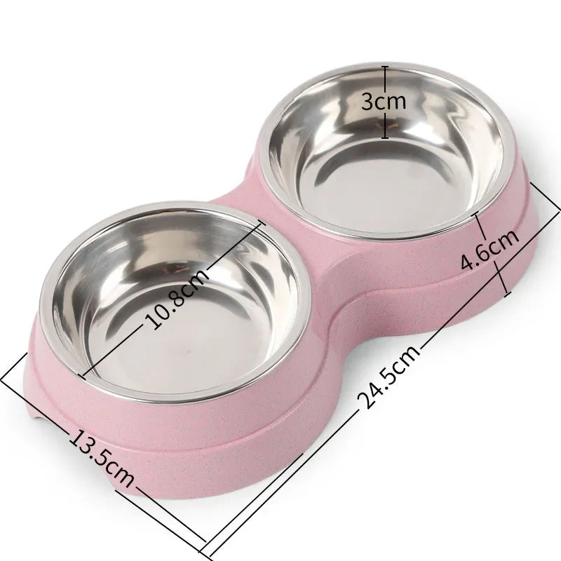 Double Pet Bowls for Food