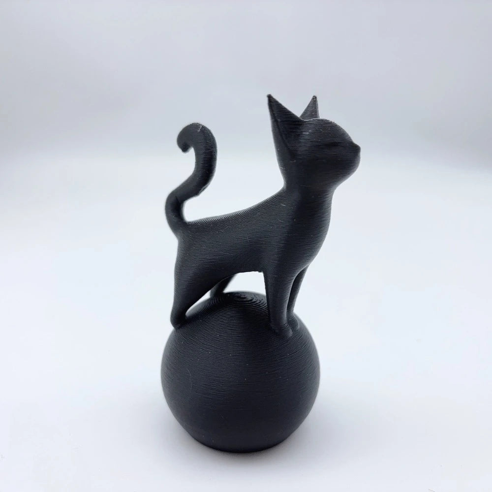 Cat Sculpture on The Ball 3D