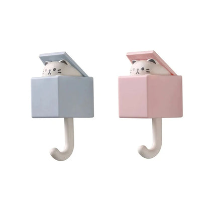 Cartoon Cat Hook Wall