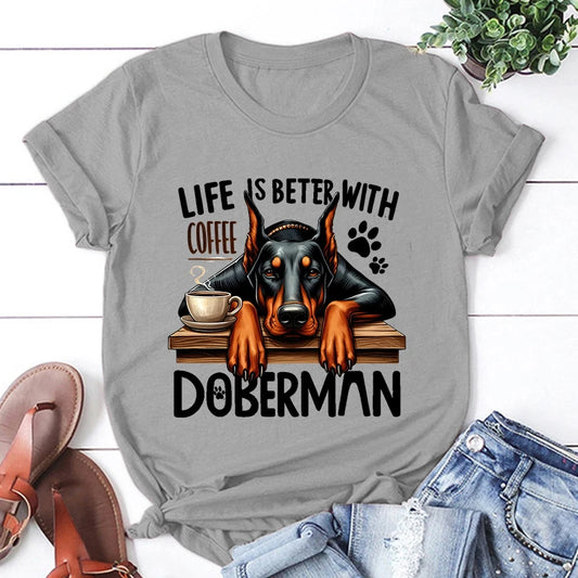 Coffee and Dobermans T-Shirts