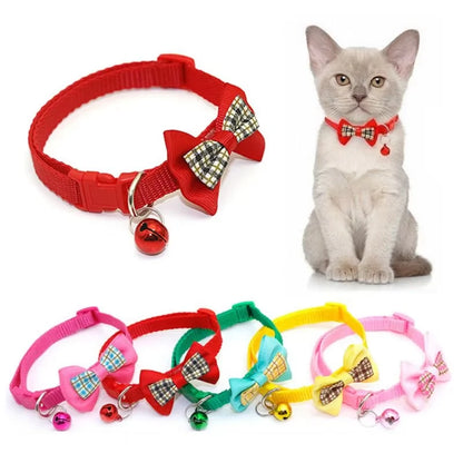 Plaid Bow Tie Pet Collar