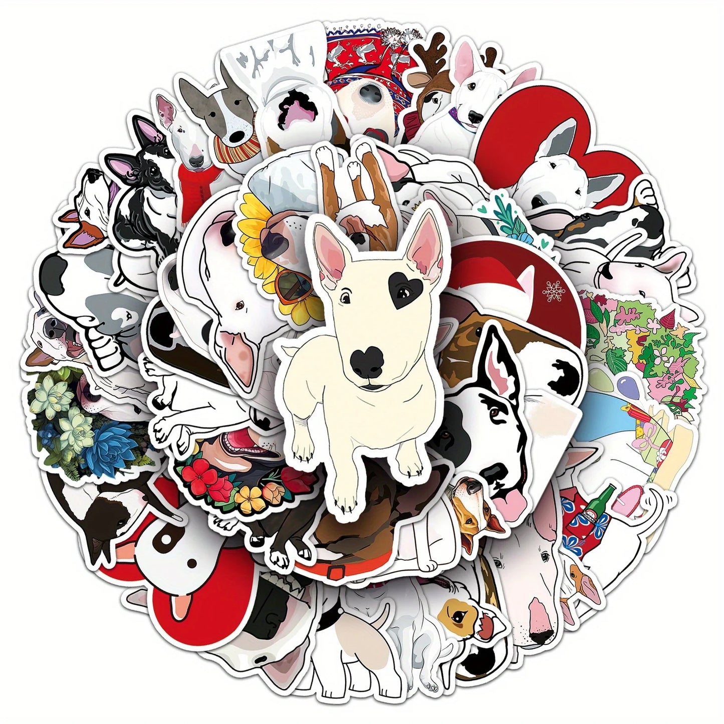 50pcs Bull Terrier Decals