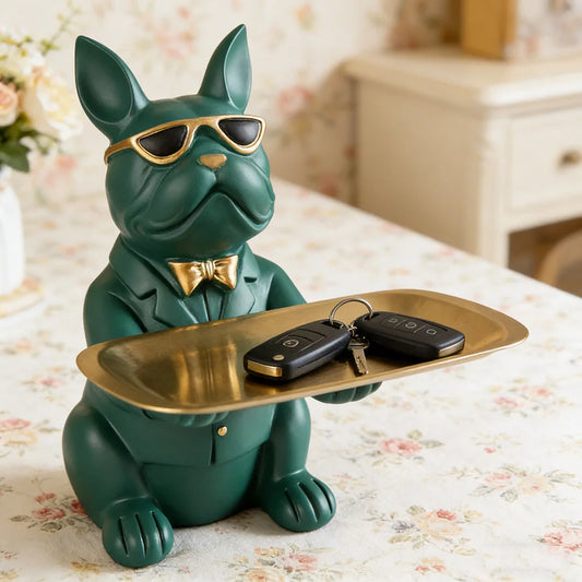 French Bulldog Butler Statue