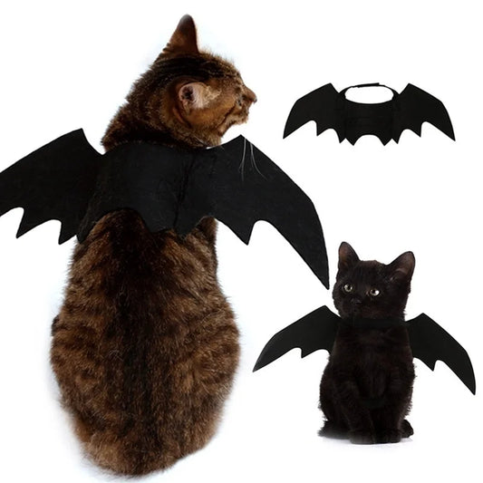 Adjustable Black Bat Wings Pet Costume