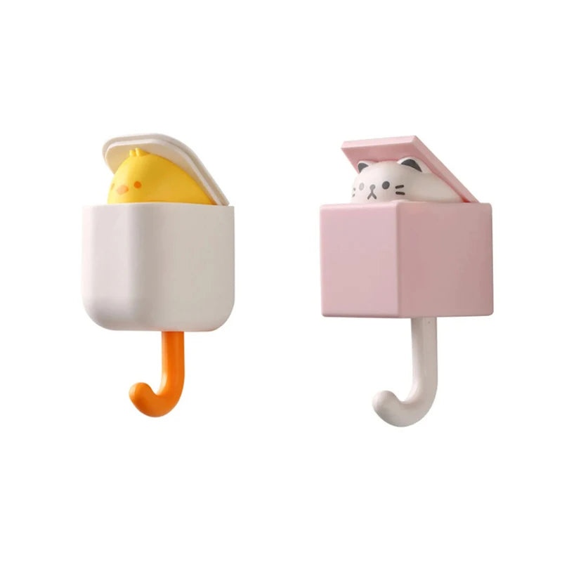 Cartoon Cat Hook Wall