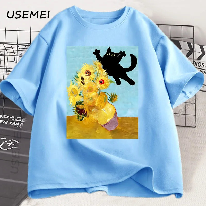 Camiseta Arte do gato de Van Gogh