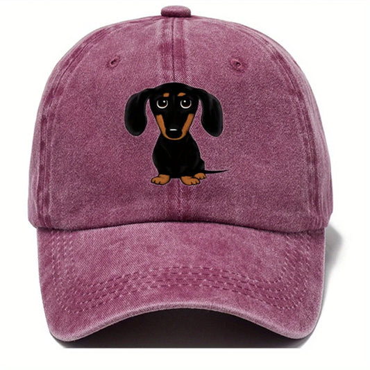 Charming Dachshund Embroidered Cap