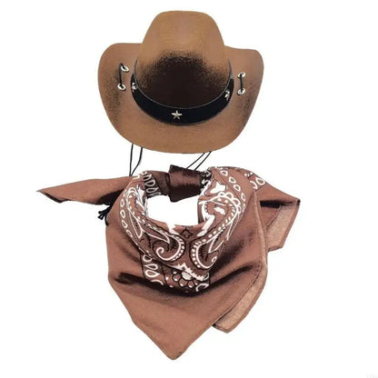 Conjunto de cowboy de estimação do Velho Oeste
