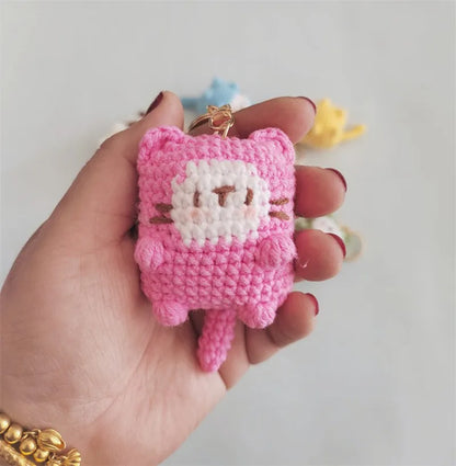 Porte-clés au crochet série chaton