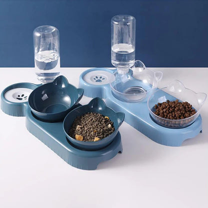 Cat-Shaped Automatic Pet Feeding Station