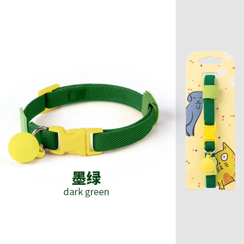 Colorful Adjustable Pet Collar with Bell