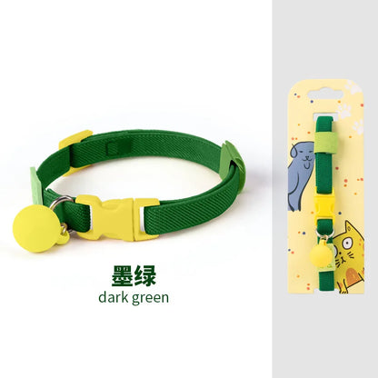 Colorful Adjustable Pet Collar with Bell