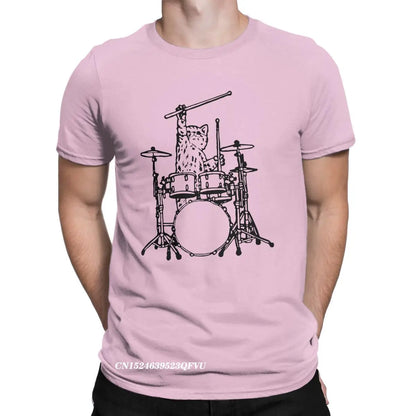 Cat Playing Drums Fun Shirt