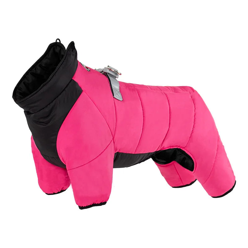 Quilted Four-Leg Dog Jumpsuit with High Neck