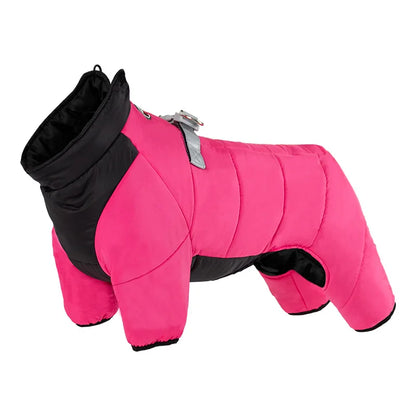 Quilted Four-Leg Dog Jumpsuit with High Neck