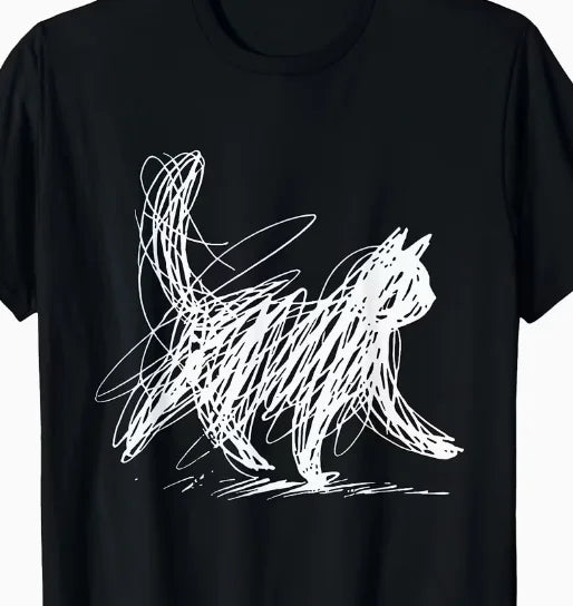Abstract Cat Lines Shirt