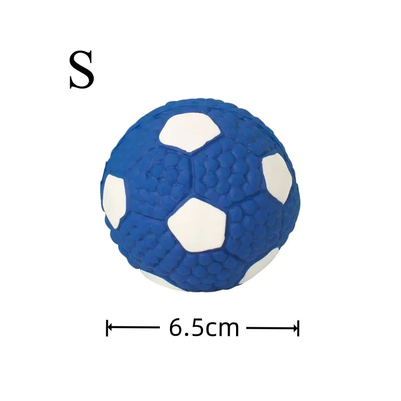 Plush Squeaky Football Dog Toy